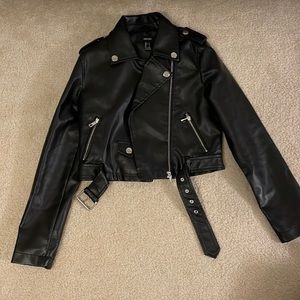Forever 21 black leather jacket